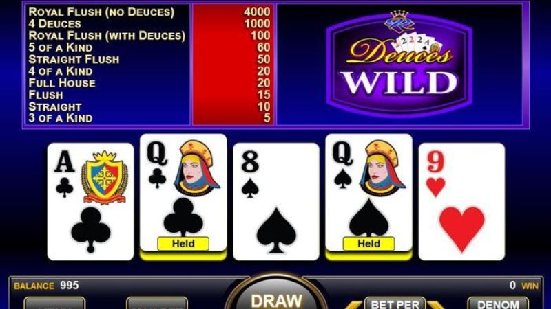 Bonus Deuces Wild Video Poker